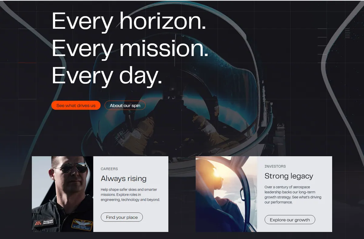 Honeywell Aerospace homepage hero
