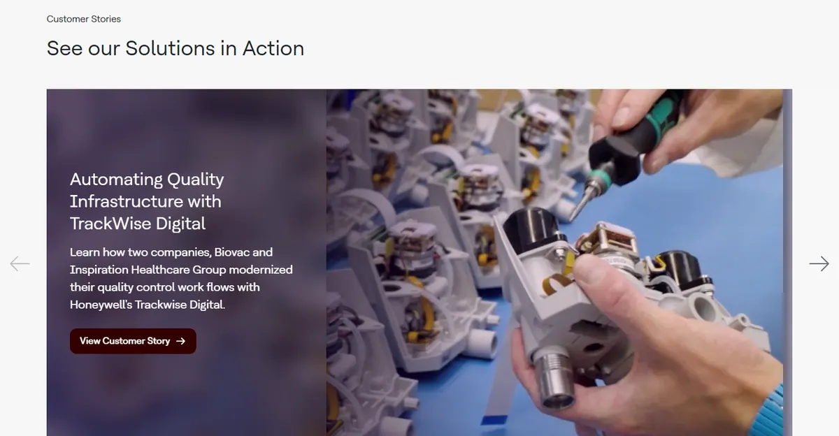 Honeywell customer stories component